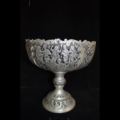 silver bowl - کاسه قلم زنی نقره