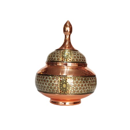 قندان بزرگ خاتم کاری - khatam vase