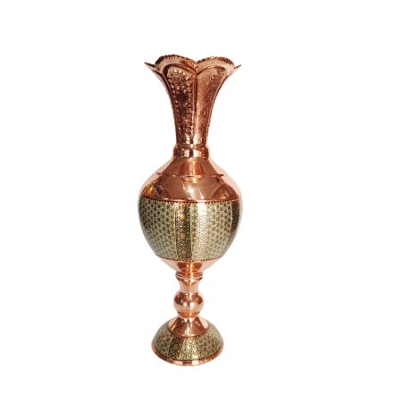 سنبلدان شماره 4 مس و خاتم - khatam vase