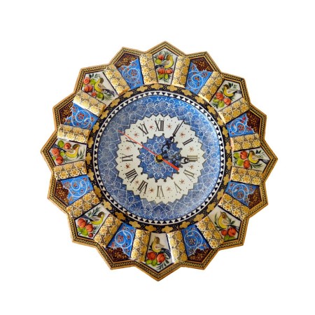 فروش،ساعت،خاتم کاری،،فروشگاه هنر اصفهان،isfahan-art،فروش صنایع دستی اصفهان،مینا کاری،مینیاتور،ساعت خاتم کاری خورشیدی