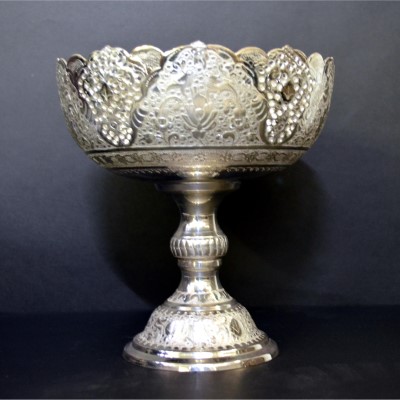 silver bowl - کاسه میوه خوری نقره قلم زنی