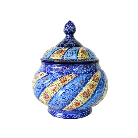 قندان میناکاری بزرگ کد 22 - enamel Sugar bowl