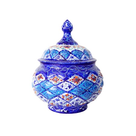 قندان میناکاری بزرگ کد 24 - enamel Sugar bowl