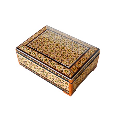 خاتم کاری،فروش جعبه جواهر خاتم،کاری سایز متوسط،فروشگاه هنر اصفهان،isfahan-art،فروش صنایع دستی اصفهان،مینا کاری،مینیاتور کد 16-2