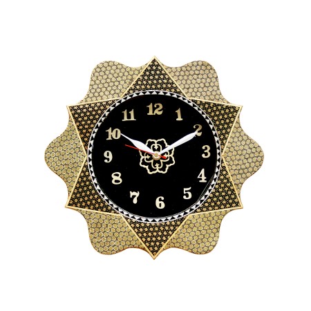 ساعت خاتم کاری ستاره ای صفحه جیر سایز39 - khatam clock