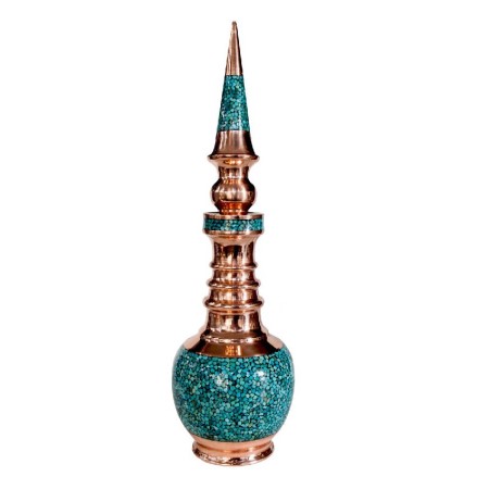 تنگ فیروزه کوب شاخ دار45سانتی - turquoise decanter