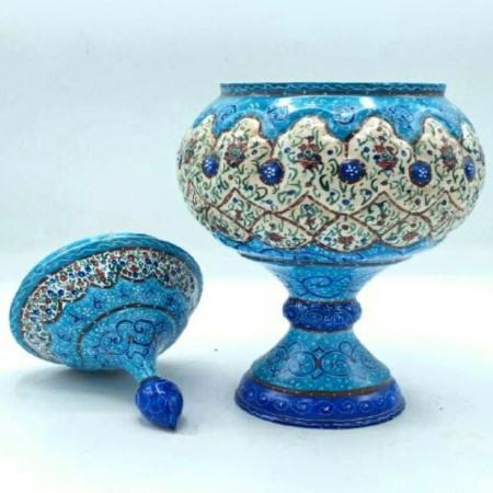 Enamel Vase - شکلات خوری مینا 25 سانتی