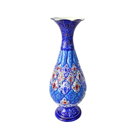 enamel flower pot - گلدان مینا کاری 20 سانتی کد2