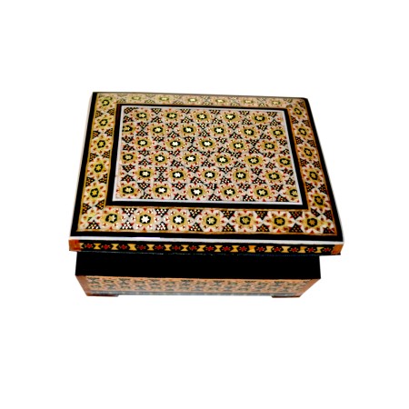 جعبه جواهر خاتم کاری سایز کوچک کد 15 - khatam jewerly box