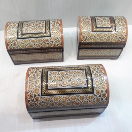 خاتم کاری،جعبه صندوقچه ای،جعبه جواهرآلات،فروشگاه هنر اصفهان،honarisfahan ،چوگان،صنایع دستی