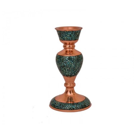 turquoise kashkol bowl - شمعدان بزرگ فیروزه کوب