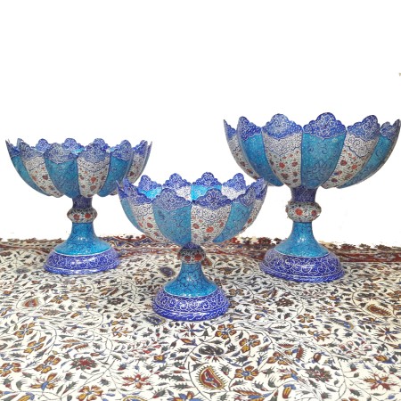 Enamel Vase - سری کاسه میناکاری پایه دار