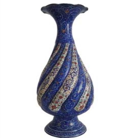 گلدان میناکاری 16 سانتی کد1 - enamel flower pot