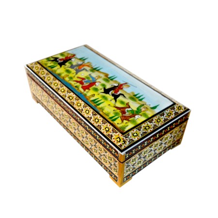 khatam box - جعبه خاتم طرح چوگان کد2