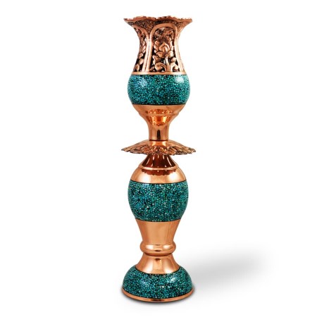 turquoise kashkol bowl - لاله متوسط فیروزه کوب