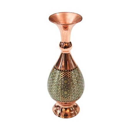 khatam vase - گلدان صراحی 20 خاتم کاری