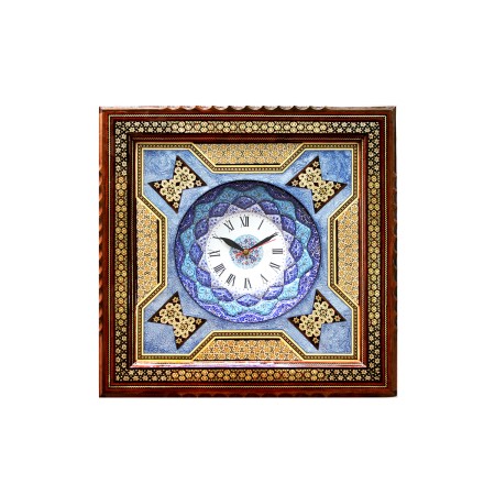 ساعت دیواری خاتم کاری پروانه ای 47*47 - khatam clock