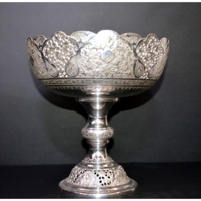 کاسه میوه خوری نقره قلم زنی - silver bowl