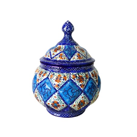 enamel Sugar bowl - قندان میناکاری کوچک کد26