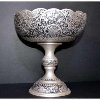 silver bowl - کاسه میوه خوری نقره قلم زنی