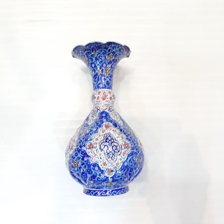 enamel flower pot - گلدان میناکاری شلغمی 20 سانتی